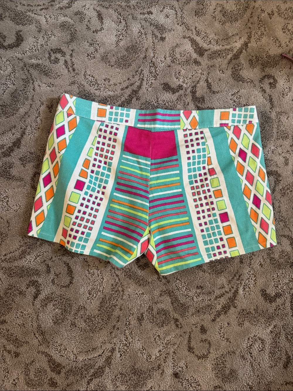 Vibrant Multi-Color Patterned Women’s Shorts - Picture 3 of 6